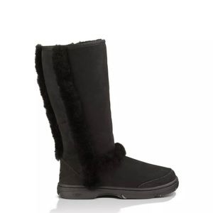 UGG Sunburst Tall Black Suede Fur Boots *NIB* New Designer Uggs Boot Australia